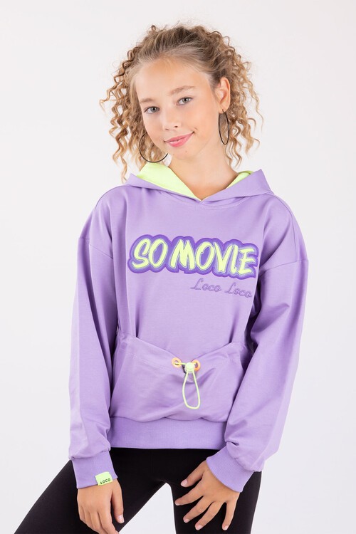 Kız Çocuk Kapşonlu Sweatshirt 10-15 Yaş 14099