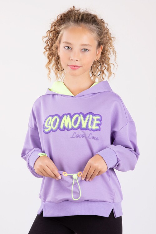 Kız Çocuk Kapşonlu Sweatshirt 10-15 Yaş 14099