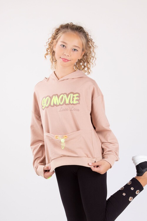 Kız Çocuk Kapşonlu Sweatshirt 10-15 Yaş 14099