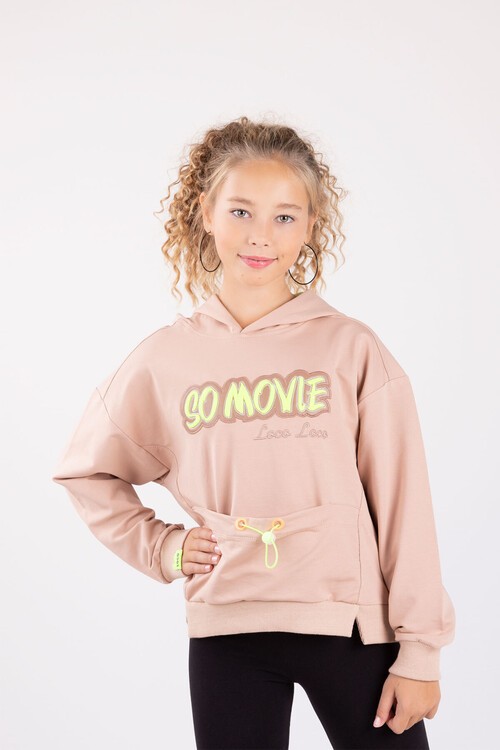 Kız Çocuk Kapşonlu Sweatshirt 10-15 Yaş 14099