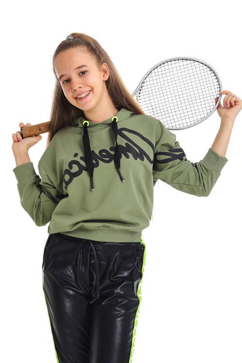 Kız Çocuk Kapüşonlu Sweatshirt 10-15 Yaş 14160
