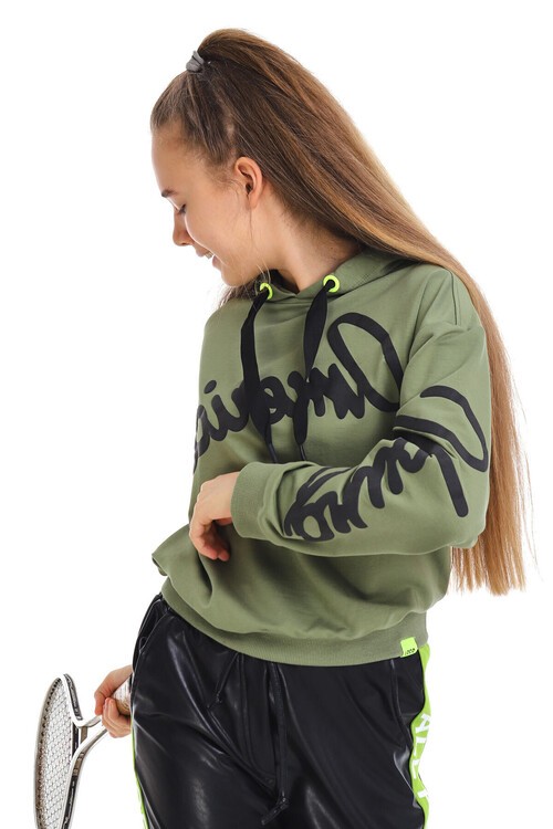 Kız Çocuk Kapüşonlu Sweatshirt 10-15 Yaş 14160