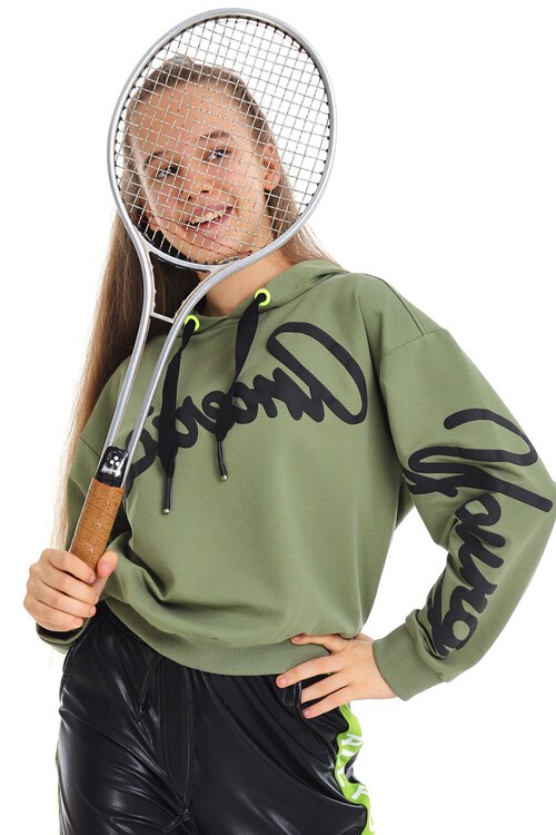 Kız Çocuk Kapüşonlu Sweatshirt 10-15 Yaş 14160