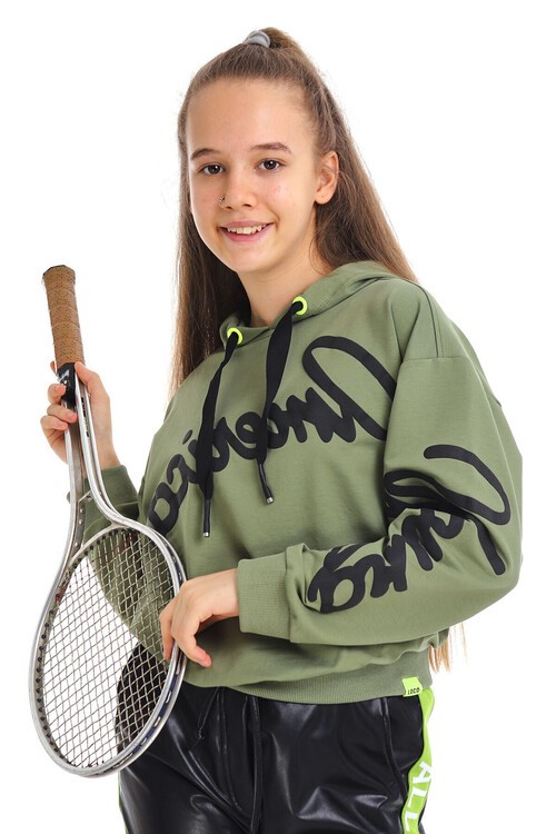 Kız Çocuk Kapüşonlu Sweatshirt 10-15 Yaş 14160