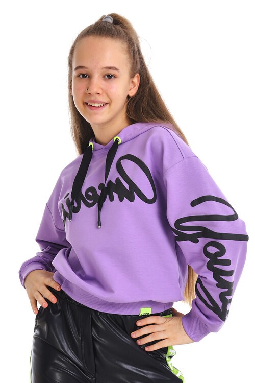 Kız Çocuk Kapüşonlu Sweatshirt 10-15 Yaş 14160