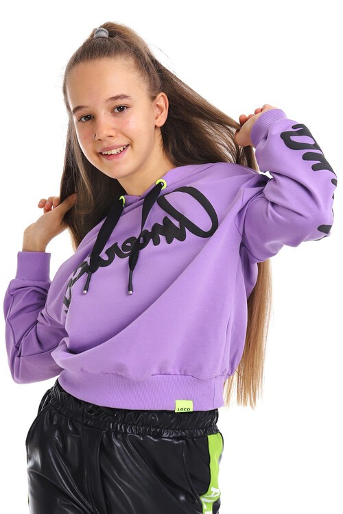 Kız Çocuk Kapüşonlu Sweatshirt 10-15 Yaş 14160