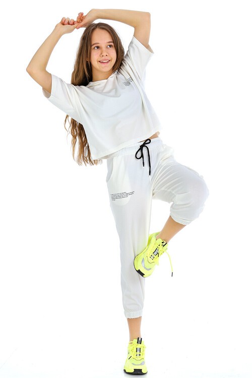 Kız Çocuk Kargo Cepli Kapşonlu Takım 10-15 Yaş 13850