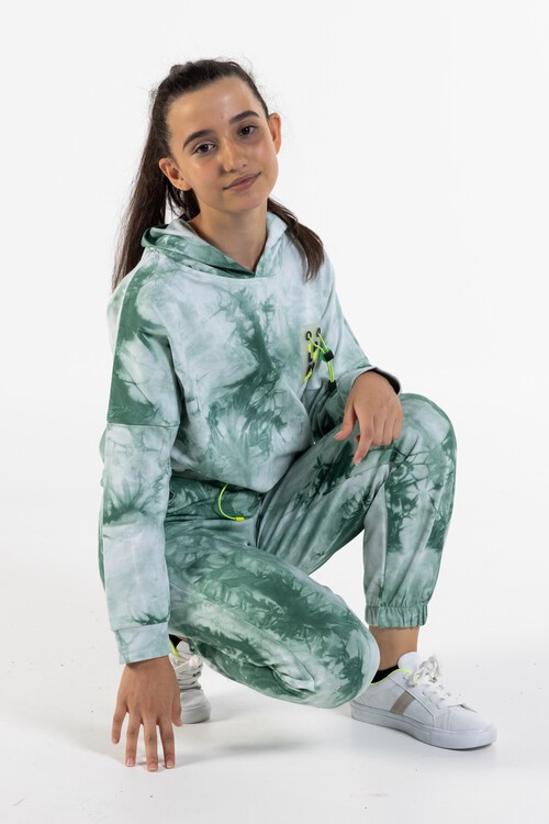 Kız Çocuk Loco Baskılı Batik Eşofman Takımı 14120