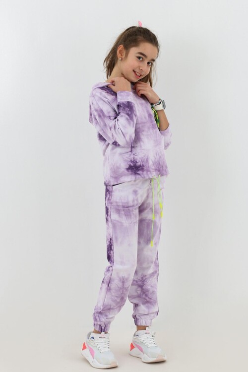 Kız Çocuk Loco Baskılı Batik Eşofman Takımı 14120