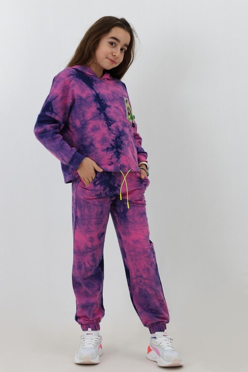 Kız Çocuk Loco Baskılı Batik Eşofman Takımı 14120