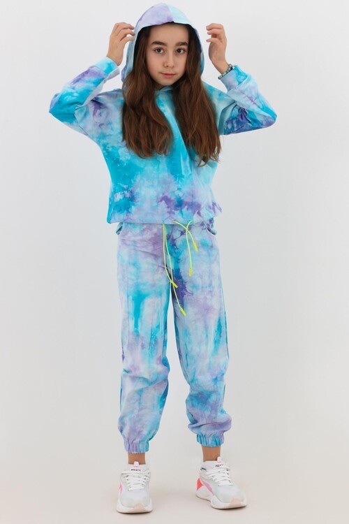 Kız Çocuk Loco Baskılı Batik Eşofman Takımı 14120