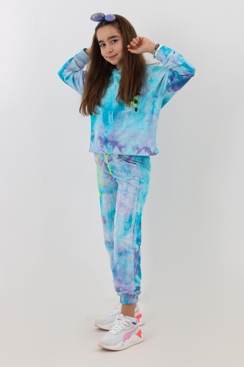 Kız Çocuk Loco Baskılı Batik Eşofman Takımı 14120