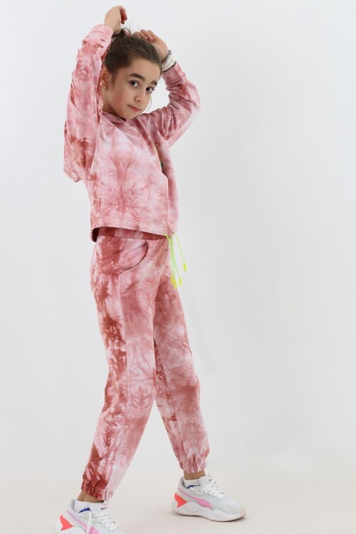 Kız Çocuk Loco Baskılı Batik Eşofman Takımı 14120