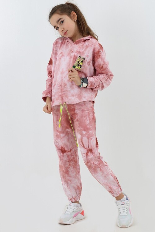 Kız Çocuk Loco Baskılı Batik Eşofman Takımı 14120