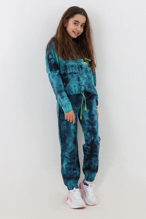 Kız Çocuk Loco Baskılı Batik Eşofman Takımı 14120