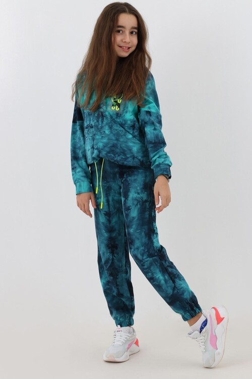 Kız Çocuk Loco Baskılı Batik Eşofman Takımı 14120