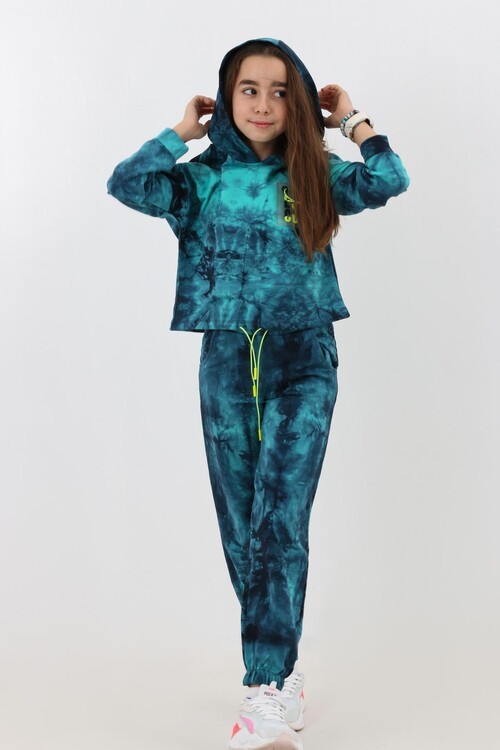 Kız Çocuk Loco Baskılı Batik Eşofman Takımı 14120