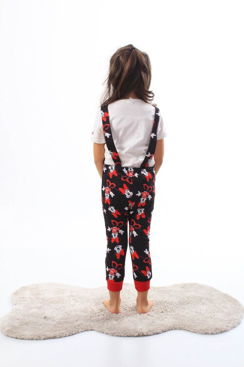 Kız Çocuk Minnie Baskı Tişörtlü Tulum 1-5 Yaş 13939