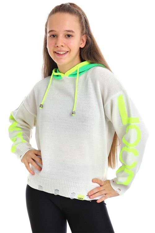 Kız Çocuk Örme Triko Sweatshirt 10-15 Yaş 14049