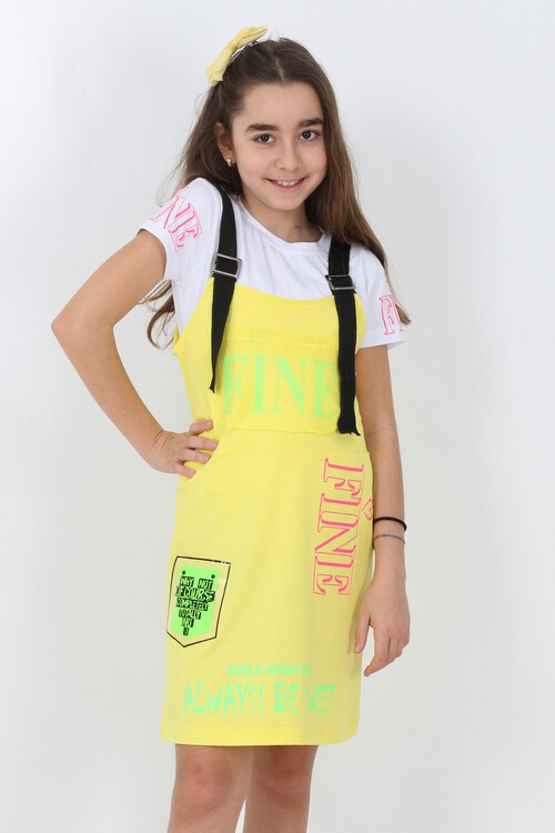 Kız Çocuk Salopet Takım 10-15 Yaş 13874