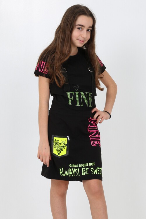 Kız Çocuk Salopet Takım 10-15 Yaş 13874