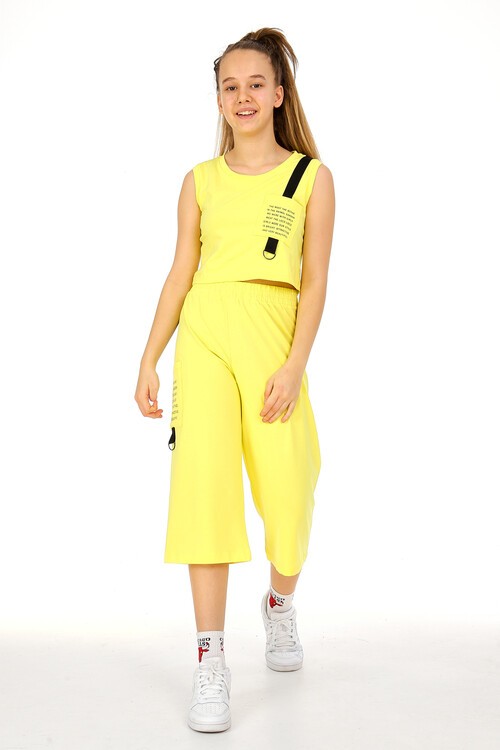 Kız Çocuk Sıfır Kol Kaprili Takım 10-15 Yaş 13861