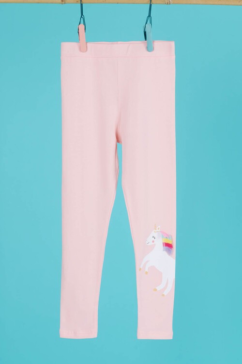 Kız Çocuk Unicorn Baskılı Tayt 4-8 Yaş 13951