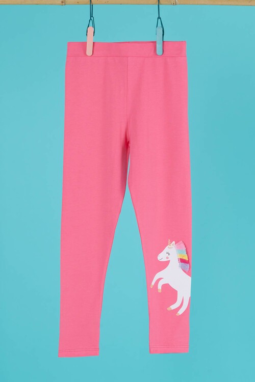 Kız Çocuk Unicorn Baskılı Tayt 4-8 Yaş 13951