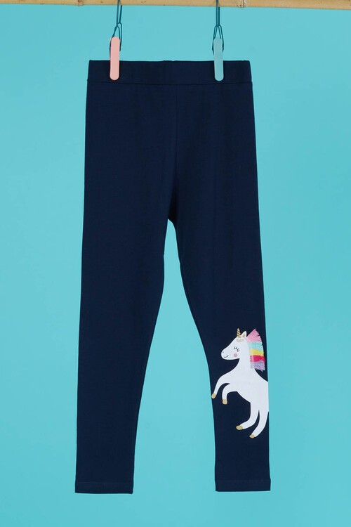 Kız Çocuk Unicorn Baskılı Tayt 4-8 Yaş 13951