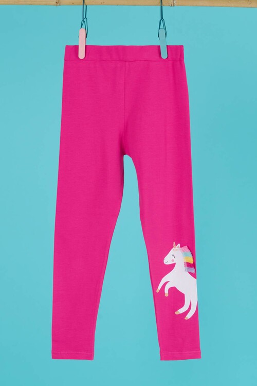 Kız Çocuk Unicorn Baskılı Tayt 4-8 Yaş 13951