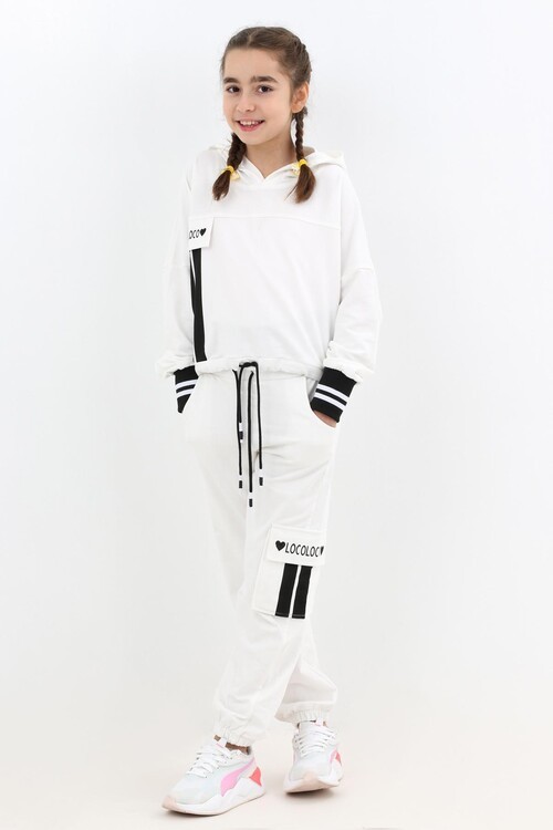 Kız Çocuk Yüksek Bel Kapşonlu Takım 9-14 Yaş 14158