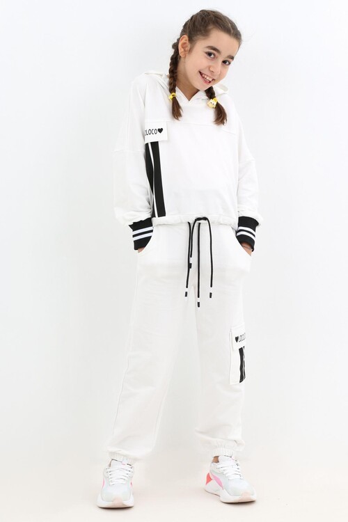 Kız Çocuk Yüksek Bel Kapşonlu Takım 9-14 Yaş 14158