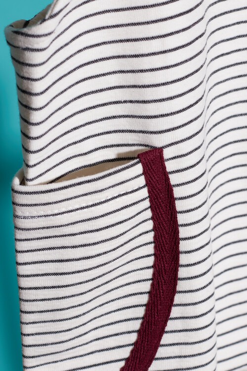 Unisex Bebek Çizgi Desenli Askılı Tulum 6-36 AY 13453