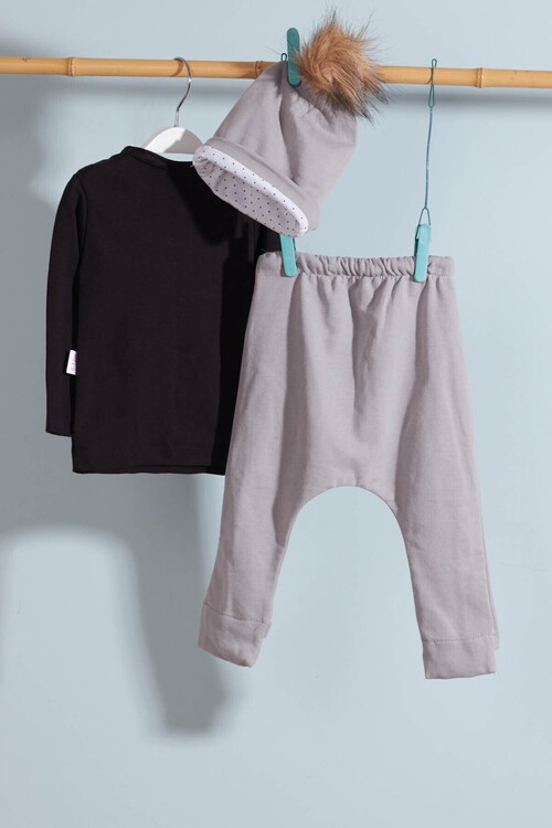 Unisex Yelekli Bebek Takımı 3-18 Ay 13714