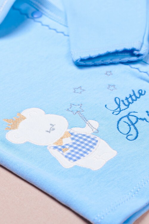 Ayıcık Nakışlı Patikli Erkek Bebek Takım 14507