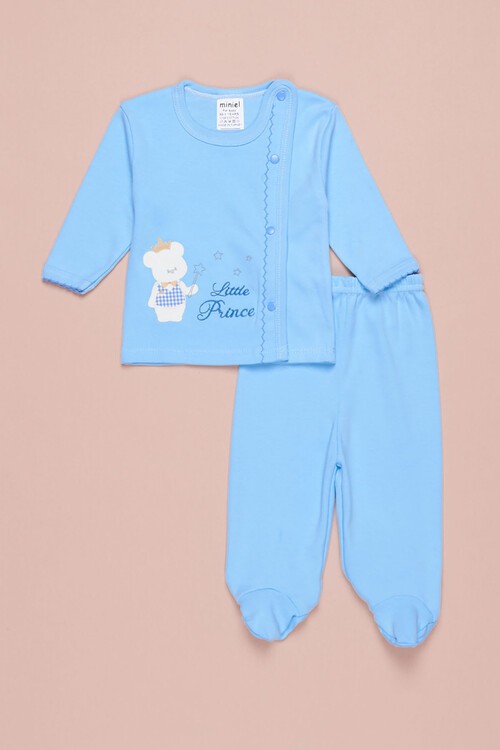 Ayıcık Nakışlı Patikli Erkek Bebek Takım 14507