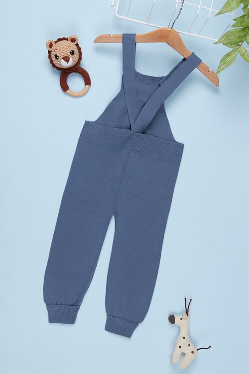 Ayıcıklı Askılı Çocuk Salopet Tulum 1-5 Yaş 14502