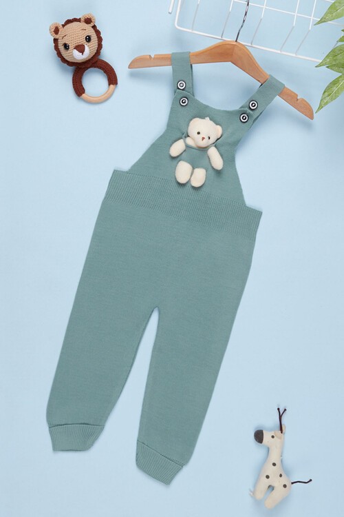 Ayıcıklı Askılı Çocuk Salopet Tulum 1-5 Yaş 14502