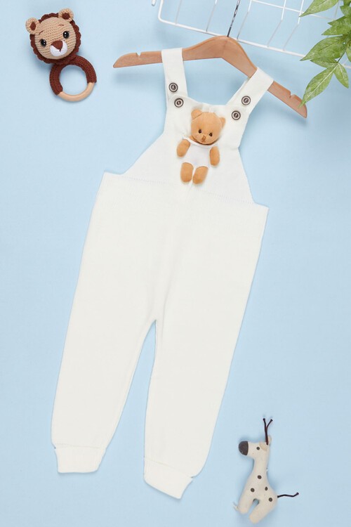 Ayıcıklı Askılı Çocuk Salopet Tulum 1-5 Yaş 14502