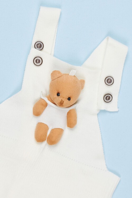 Ayıcıklı Askılı Çocuk Salopet Tulum 1-5 Yaş 14502