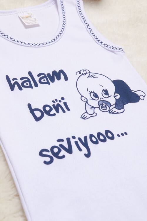 Bebek Çıtçıtlı Askılı Badi(Halam Beni Seviyor) 14490