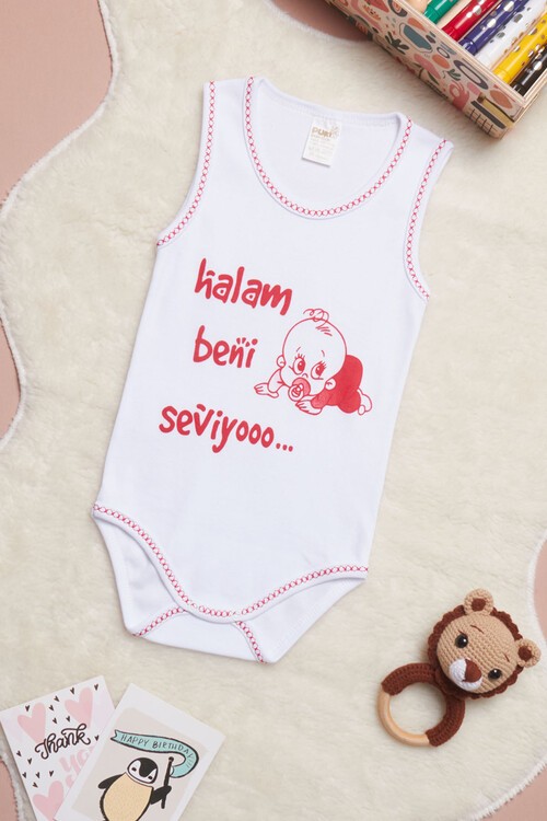 Bebek Çıtçıtlı Askılı Badi(Halam Beni Seviyor) 14490