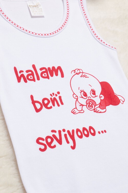 Bebek Çıtçıtlı Askılı Badi(Halam Beni Seviyor) 14490