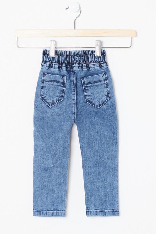 Beli Lastikli Kargo Cepli Çocuk Jean Pantolon 14470