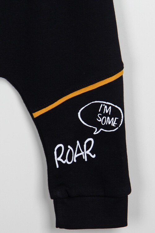 Erkek Bebek Kaplan Baskılı Çıtçıtlı Badili 3lü Takım 14568