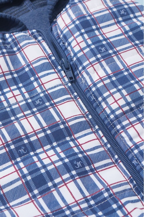 Erkek Bebek Kare Desenli Yelekli 3lü Eşofman Takımı 14580