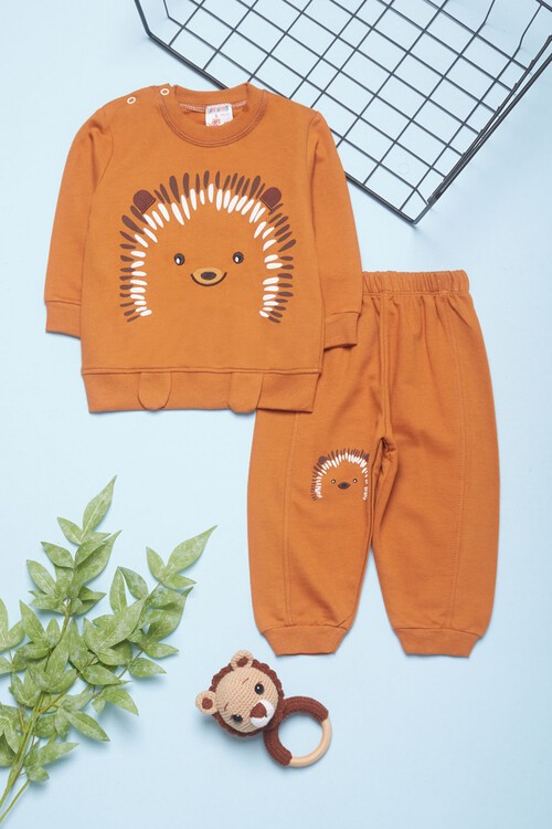 Erkek Bebek Kirpi Baskılı Eşofman Takımı 14551