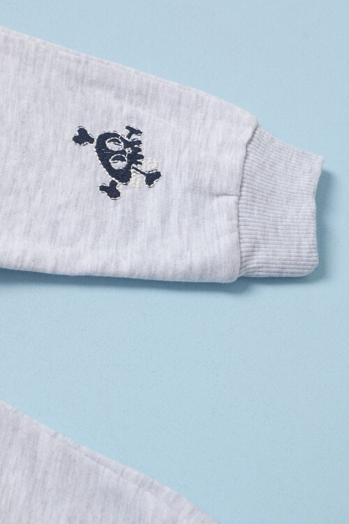 Erkek Bebek Kuru Kafa Baskılı Yelekli 3lü Eşofman Takımı 14578