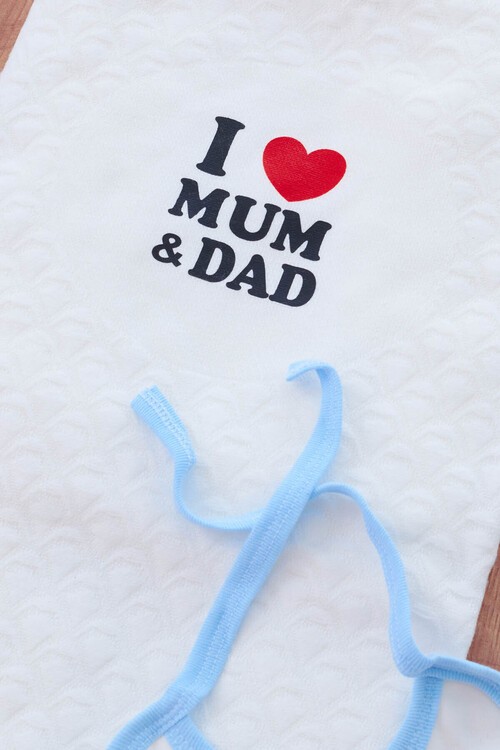 Erkek Bebek Mavi Yazı Baskı 10lu Hastane Çıkışı 13305