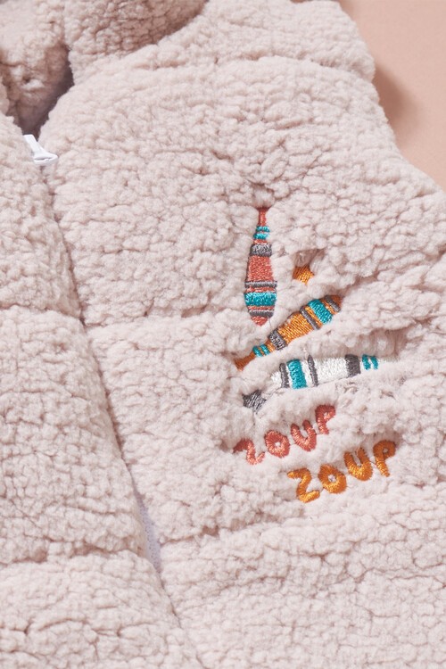 Erkek Bebek Pofuduk Yelekli Ayıcıklı 3lü Eşofman Takımı 14586